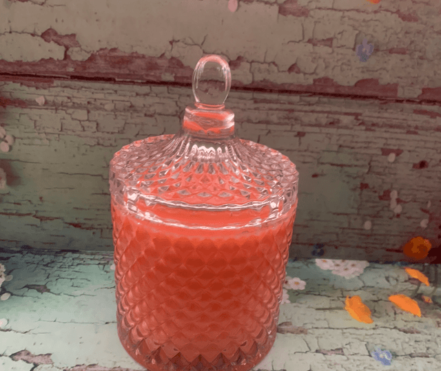 Large 50cl Glass Candle - Spring Blossom & Mandarin 